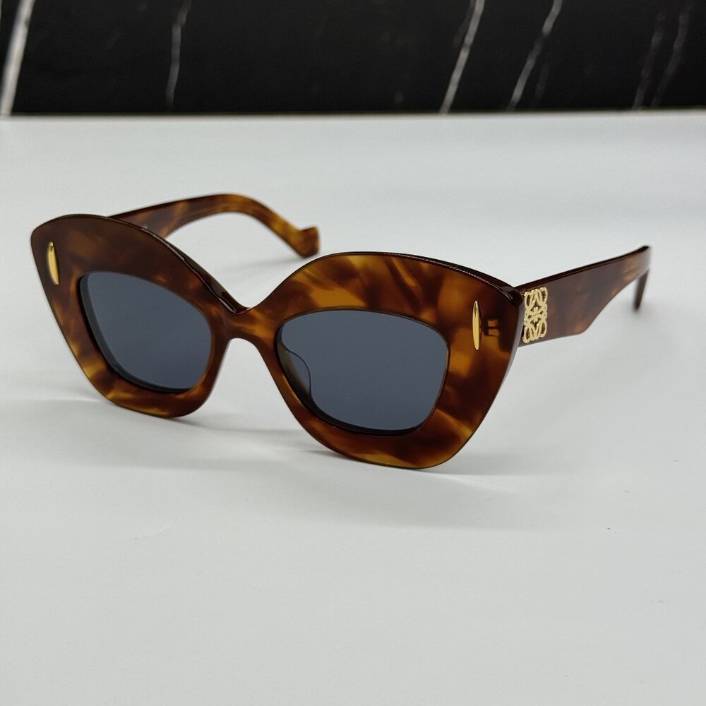 NEW LOEWE LW40127I 53V WOMEN SUNGLASSES HAVANA SQUARE LOEWE EYEWEAR